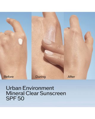 Urban Environment Mineral Clear Sunscreen SPF 50 100% Mineral Sunscreen for Face 1 oz.
