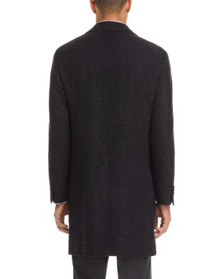 Kei Wool &amp; Silk Donegal Quilted Lining Top Coat