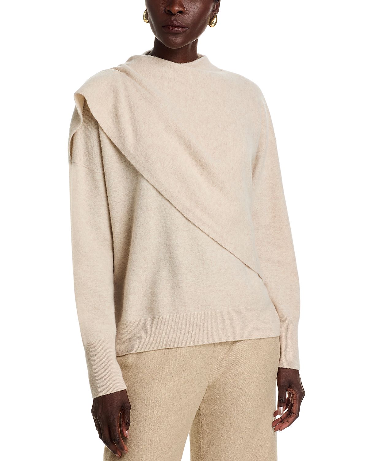 Vince Wool & Cashmere Draped Sweater