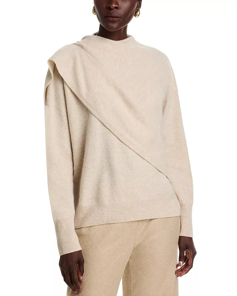 Vince Wool & Cashmere Draped Sweater