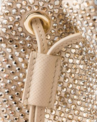  Mini Crystal-Studded Satin Bag
