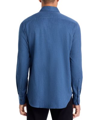 Tonal Herringbone Weave Sport Shirt