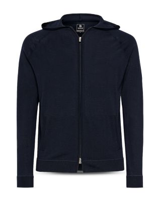 Merino Wool Zip Front Hoodie