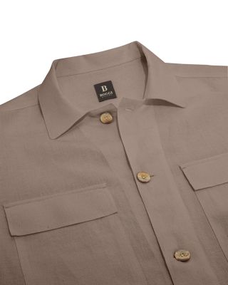 Linen Button Front Overshirt