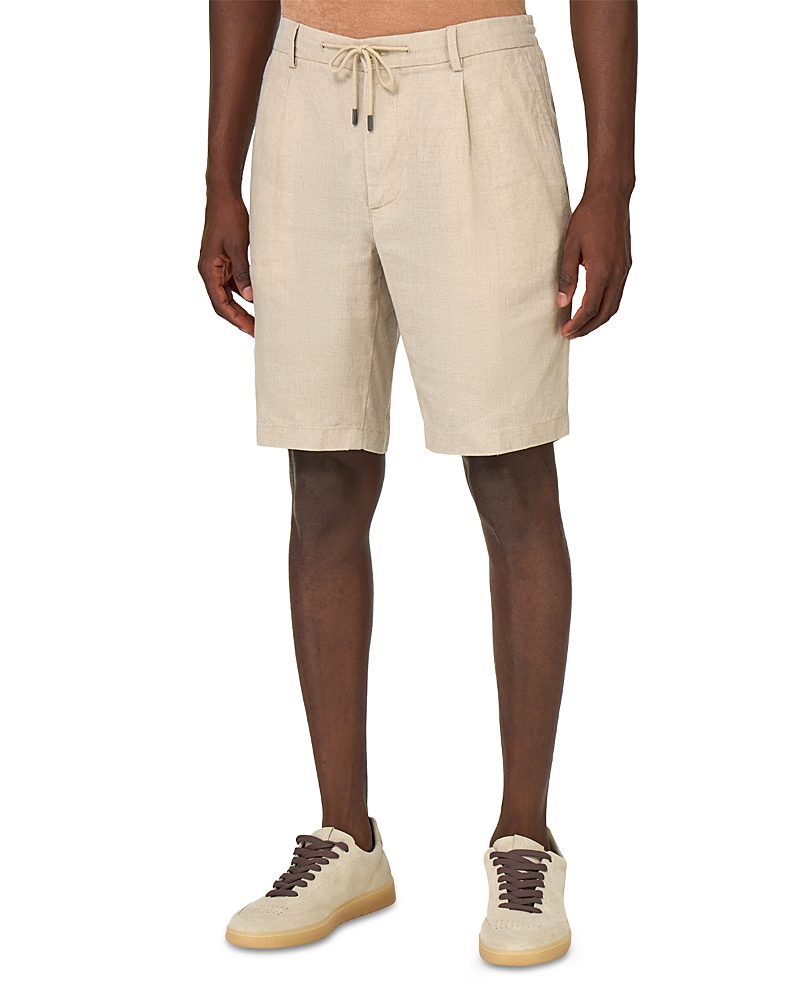 Boggi Milano Coulisse Linen Bermuda Shorts