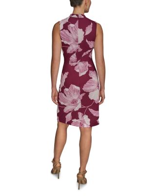 Floral Print Chain Belt Dress