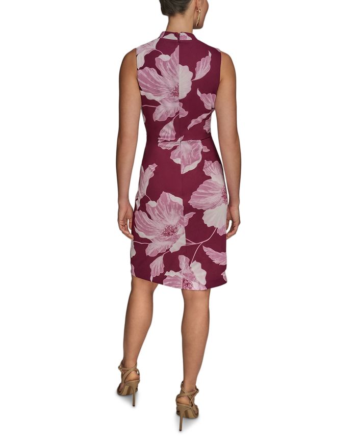 Floral Print Chain Belt Dress