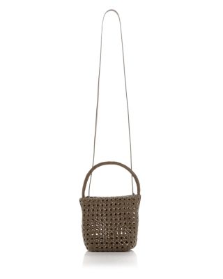 Handwoven Caned Leather Mini Bag