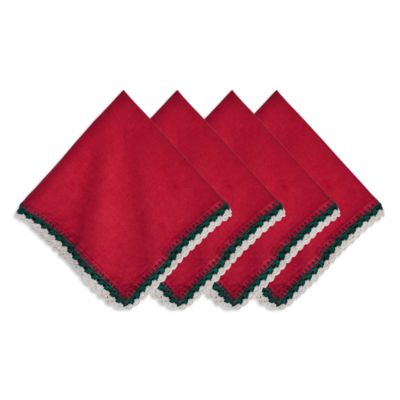 Isadora Napkins, Red, Set of 4