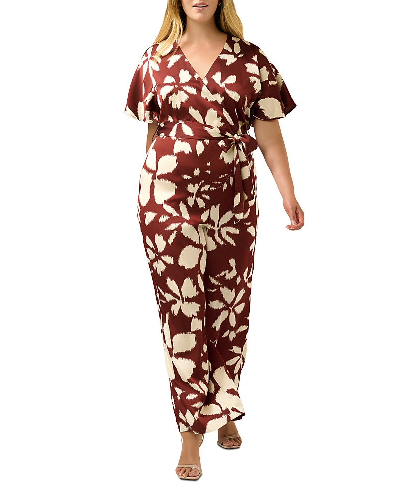 Estelle Plus Hamilton Tie Waist Jumpsuit