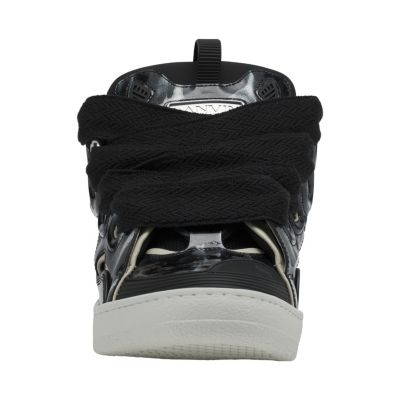 Unisex Curb Leather Sneakers with Sparkles