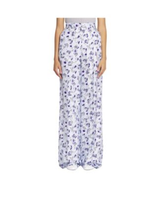 Lanvin - Printed Wide Leg Silk Pants