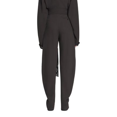 Wool and Viscose Like Barrel Pants