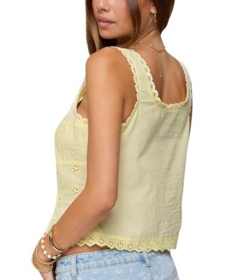 Fiore Eyelet Tie Front Top