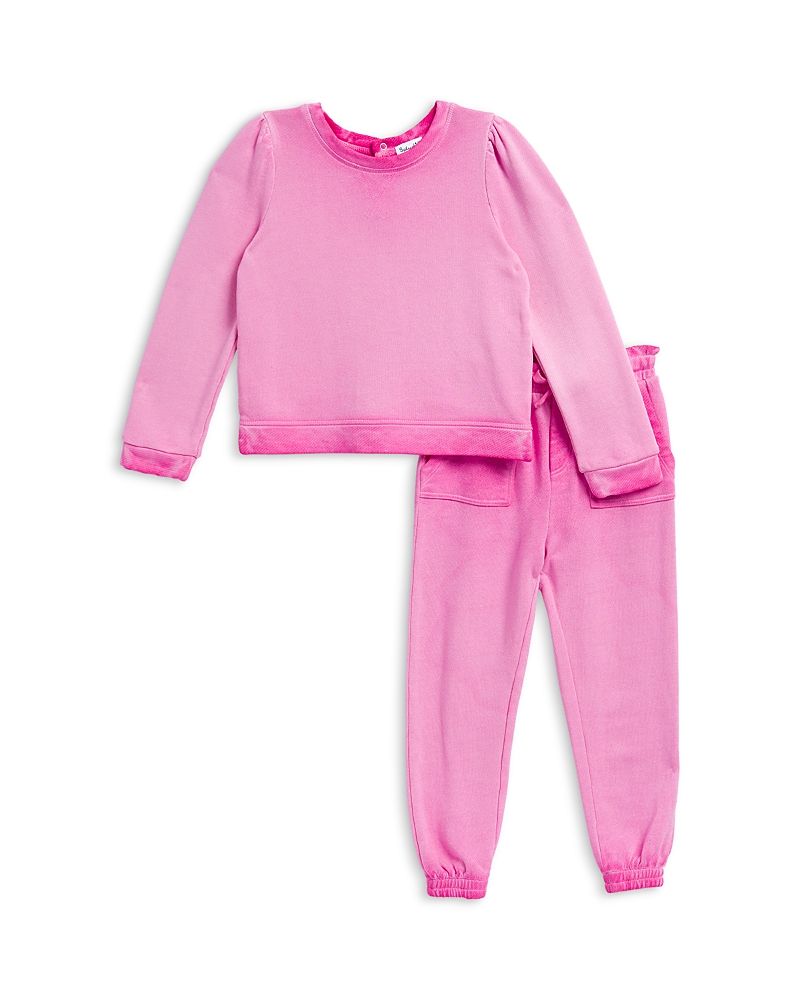 Splendid Girls' Pretty In Pink Jogger Set - Little Kid In Pink