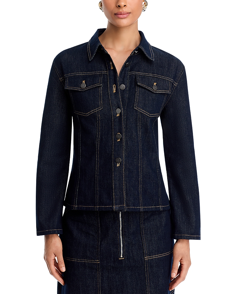 Gracia Slim Fit Denim Jacket In Blue