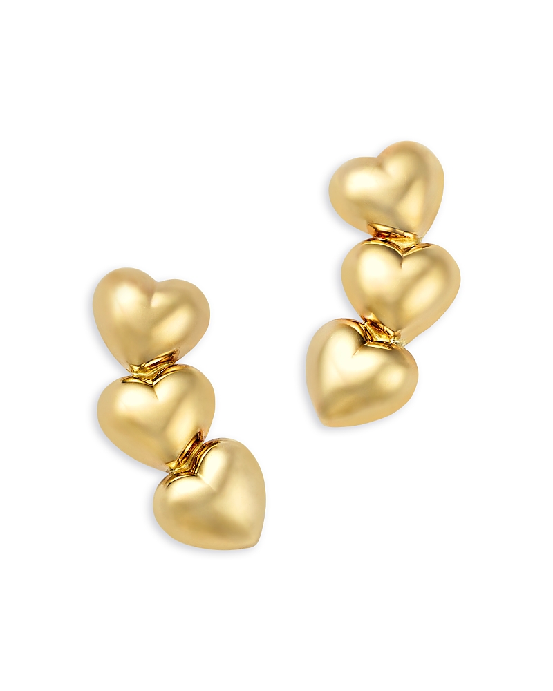 Moon & Meadow 14k Yellow Gold Heart Earrings In Gold