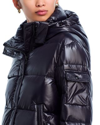 Gloss Puffer Jacket with Hood - Exclusive