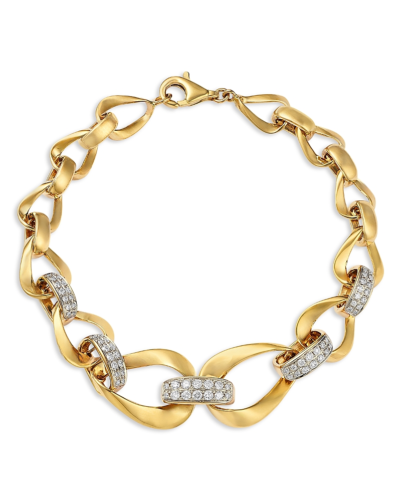 Bloomingdale's Fine Collection Diamond Link Bracelet In 14k Yellow Gold, 0.65 Tcw In Gold
