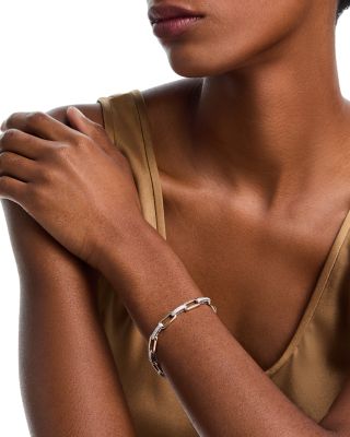 Diamond Link Chain Bracelet in 14K Two Tone Gold, 1.0 tcw