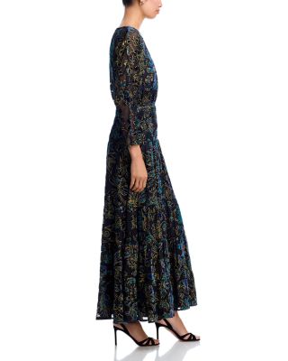 Velvet Burnout Maxi BOHO Dress - Exclusive