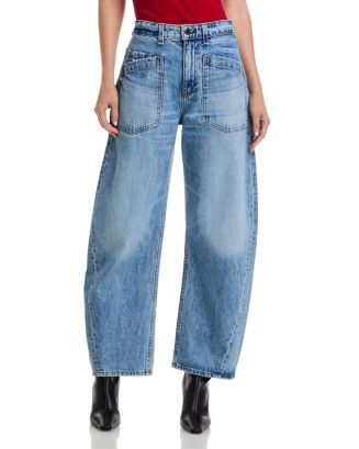 ASKK NY Twisted High Rise Barrel Leg Jeans in Blondie | Bloomingdale's ...