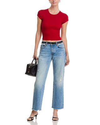 Crop High Rise Wide Leg Jeans in Trestles