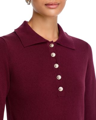 Ribbed Polo Sweater