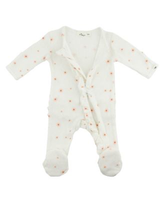Girls' Zipper Footie - Twinkle Mini Daisies with Ruffles - Baby