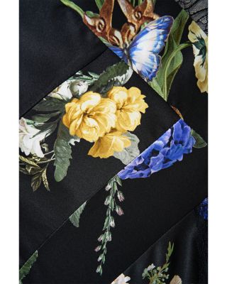 Silk Lace Spliced One Shoulder Dress