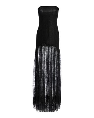 Jeanette Lace Strapless Maxi Dress