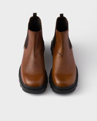 Men's Printed Leather Chelsea Boots