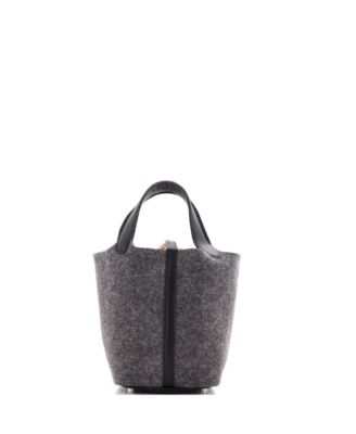 PM Picotin Lock Bag Felt with Leather