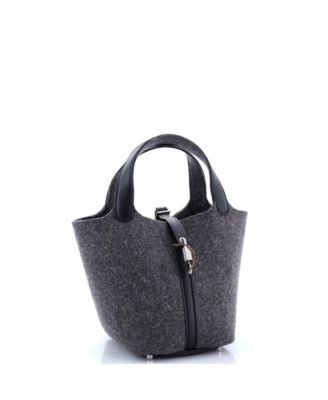 PM Picotin Lock Bag Felt with Leather