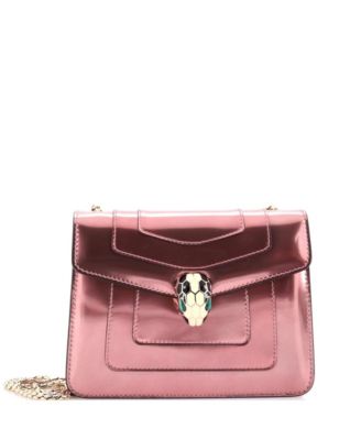 Pre-Owned Bvlgari - Small Serpenti Forever Square Shoulder Bag Metallic Leather