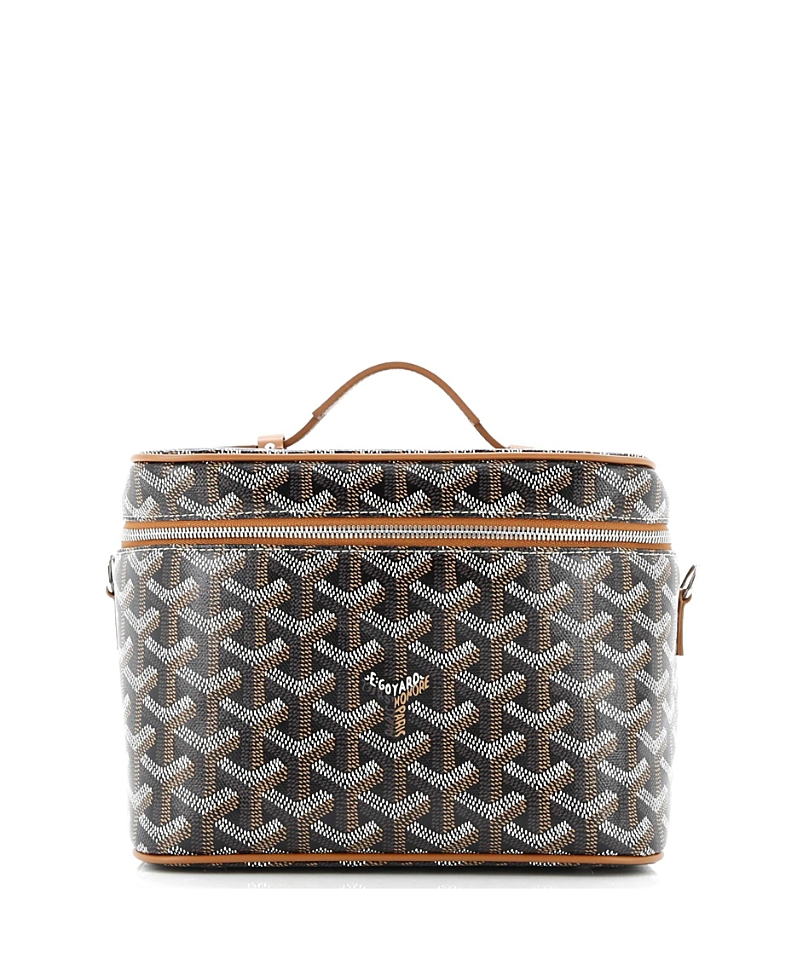 Pre-owned Pre-owned Goyard Goyard Muse Vanity Case Coated Canvas In Black