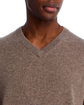 Mushroom Cashmere V-Neck Sweater - Exclusive