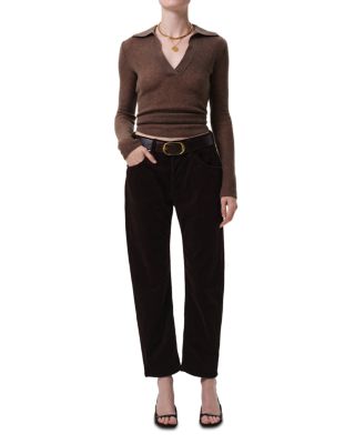 Winslow Low Rise Corduroy Boyfriend Jeans in Barrister