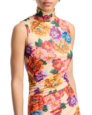 Mesh Floral Maxi Dress - Exclusive 