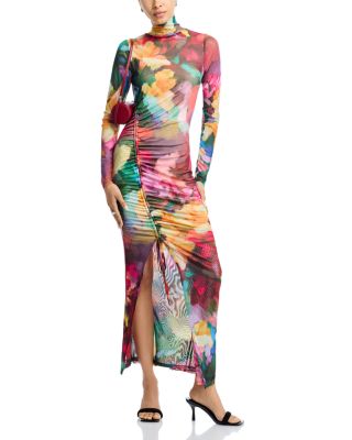 Floral Mesh Maxi Dress - Exclusive