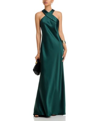 Sleeveless Satin Gown - Exclusive 