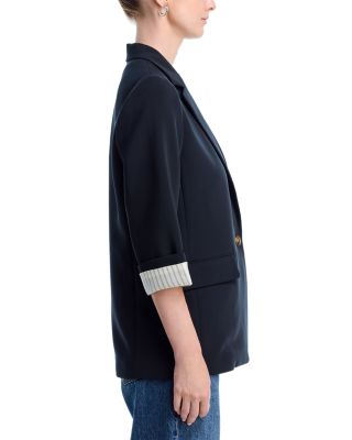 Jennie 3/4 Sleeve Crepe Blazer