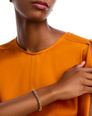 Bead Link Bracelet in 14K Yellow Gold