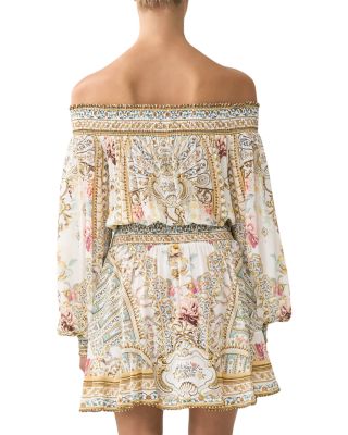 Silk Off-the-Shoulder Dress