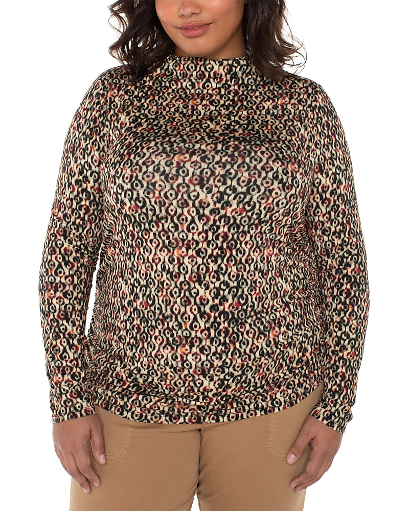 Liverpool Los Angeles Plus Ruched Top In Multi