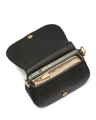 Nouveau Textured Leather Mini Saddle Bag