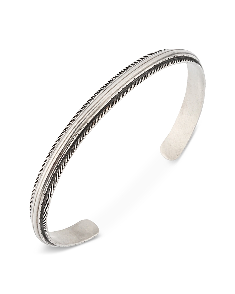 Jan Leslie Silver Feather Slider Cuff Bracelet In Metallic
