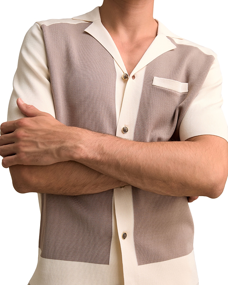 Reiss Color Block Camp Shirt In Multi