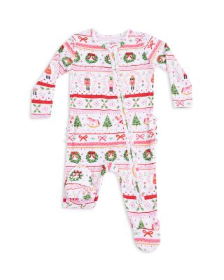 Unisex Red Truck Fair Isle Footie - Baby