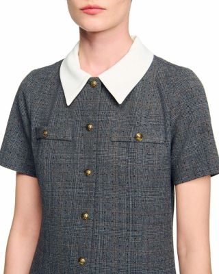 Mini Pleated Dress With Rhinestones